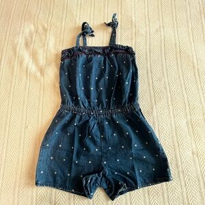 Cat & Jack Blue Star Polka Dot Romper